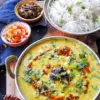 Kadi Pakoda, Mix Dal, Chapathi, Steam Rice